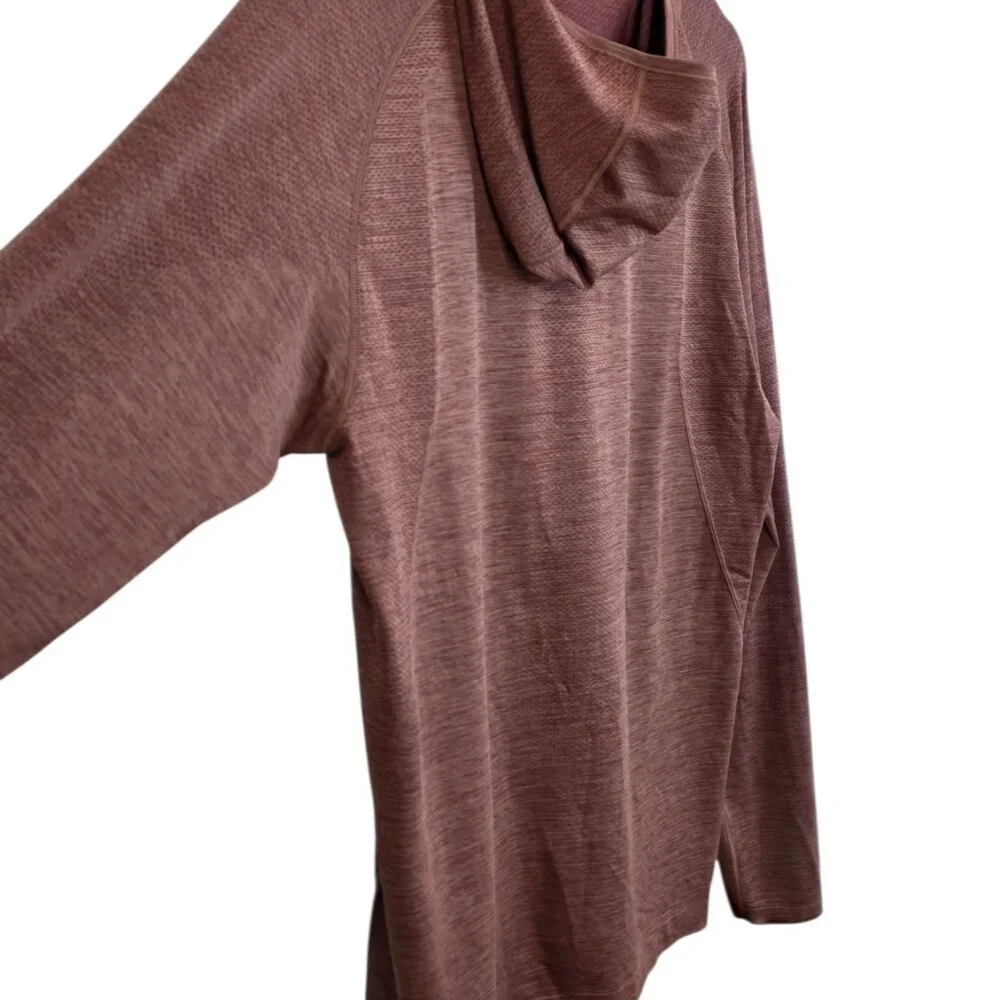 Lululemon Men's Metal Vent Tech Long Sleeve Hoodie, Heathered Red, Size L - Picture 8 of 8